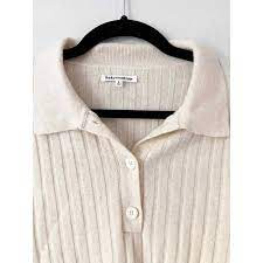 EUC Reformation Clancey Cashmere Henley Sweater Collar Size XL - Picture 3 of 3